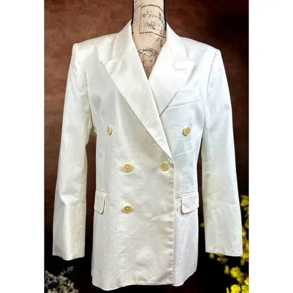 Zadig & Voltaire Vina Coton Blazer - Cream- size 40 (4) - Picture 7 of 16